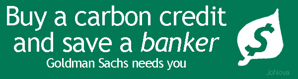 Image: Stickers - Buy a carbon Credit - save a banker