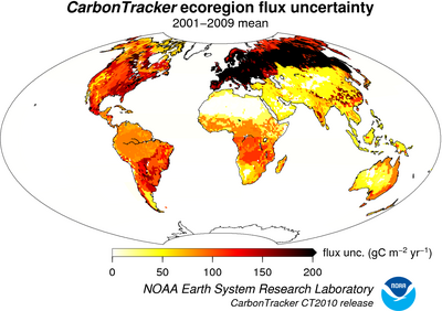 carbon tracker NOAA uncertainties