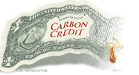 Burning carbon credits, dollars