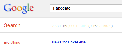 Fakegate google search hits