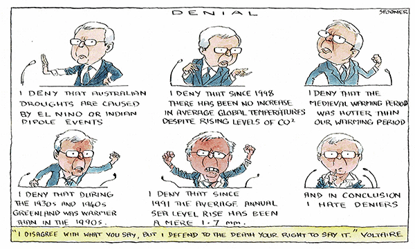 Cartoon, Climate Denier, Kevin Rudd, John Spooner,