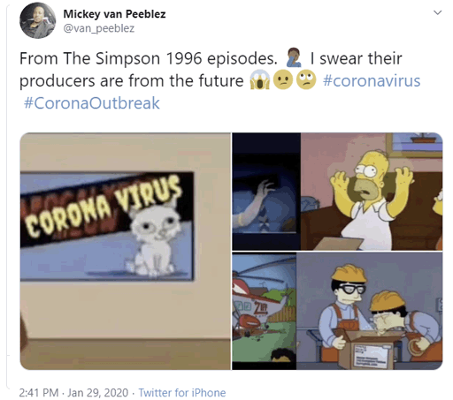 Simpsons and Coronavirus.