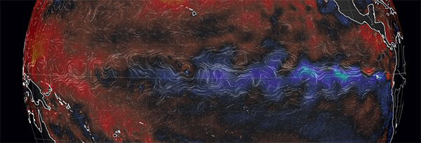 Pacific Ocean, Cooling, Sept 2017, La Nina.