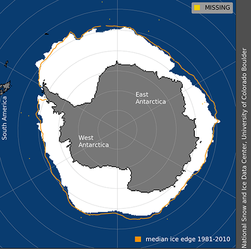 Antarctic Sea Ice Anomaly. Graph. 