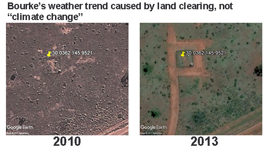 Bourke, Bureau of Meteorology, site changes, photograph, land clearing. 