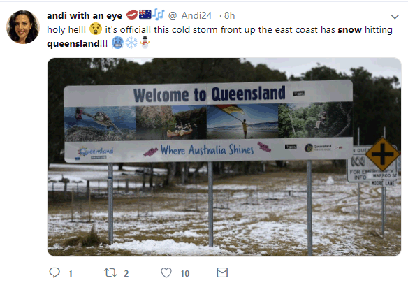 Snow. Queensland, 2019.